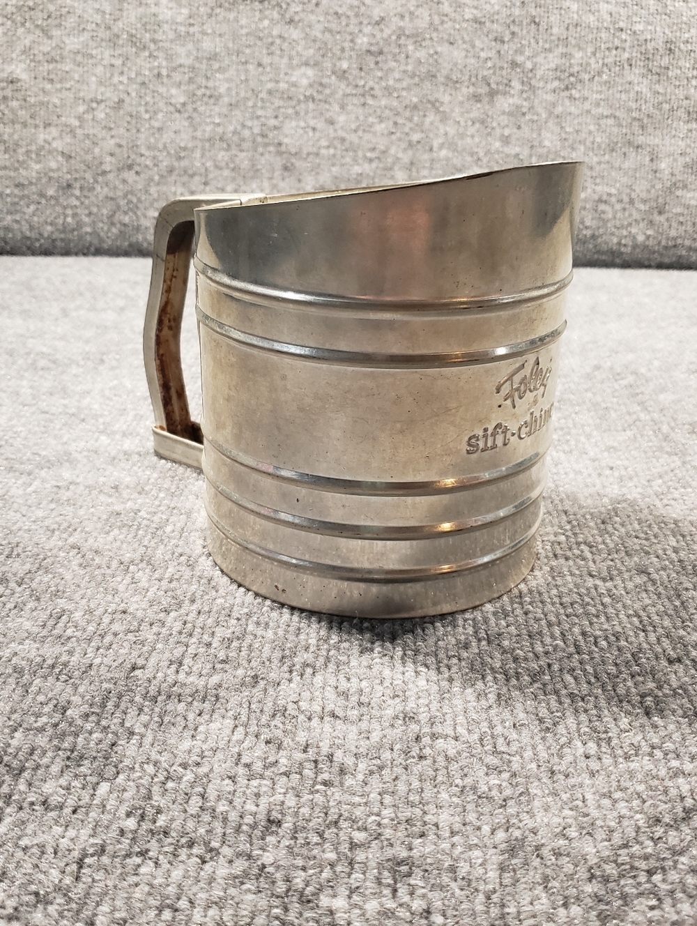 Vintage Foley 3 Cup Flour Sifter Hand Held Manuel USA